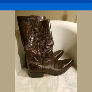 Cole Haan alligator mens boots, Brown, US 12